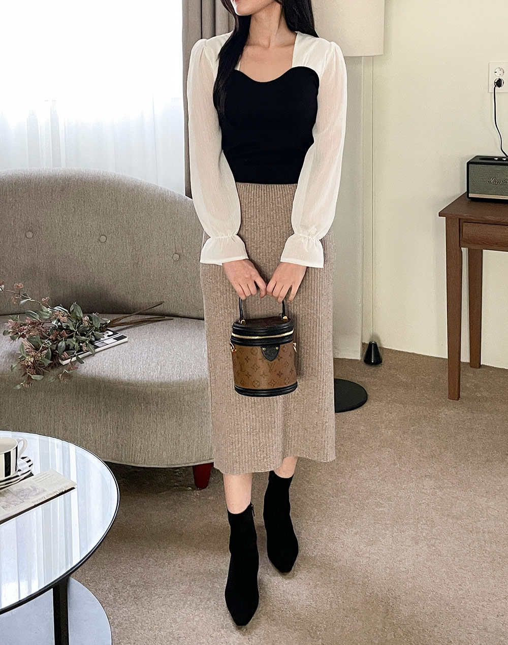 ハートネックシアースリーブTシャツ | DHOLIC | 詳細画像6