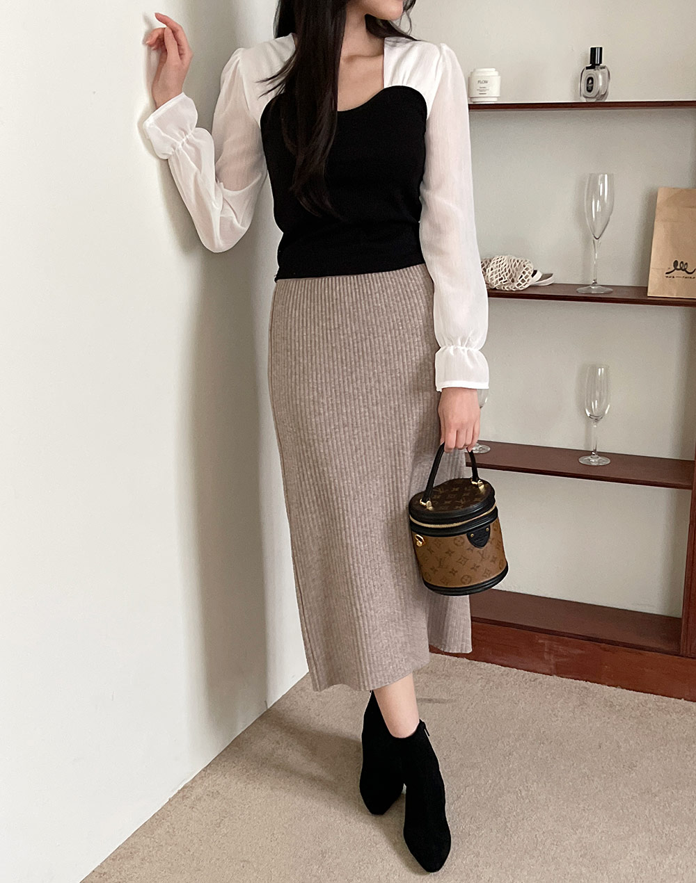 ハートネックシアースリーブTシャツ | DHOLIC | 詳細画像10