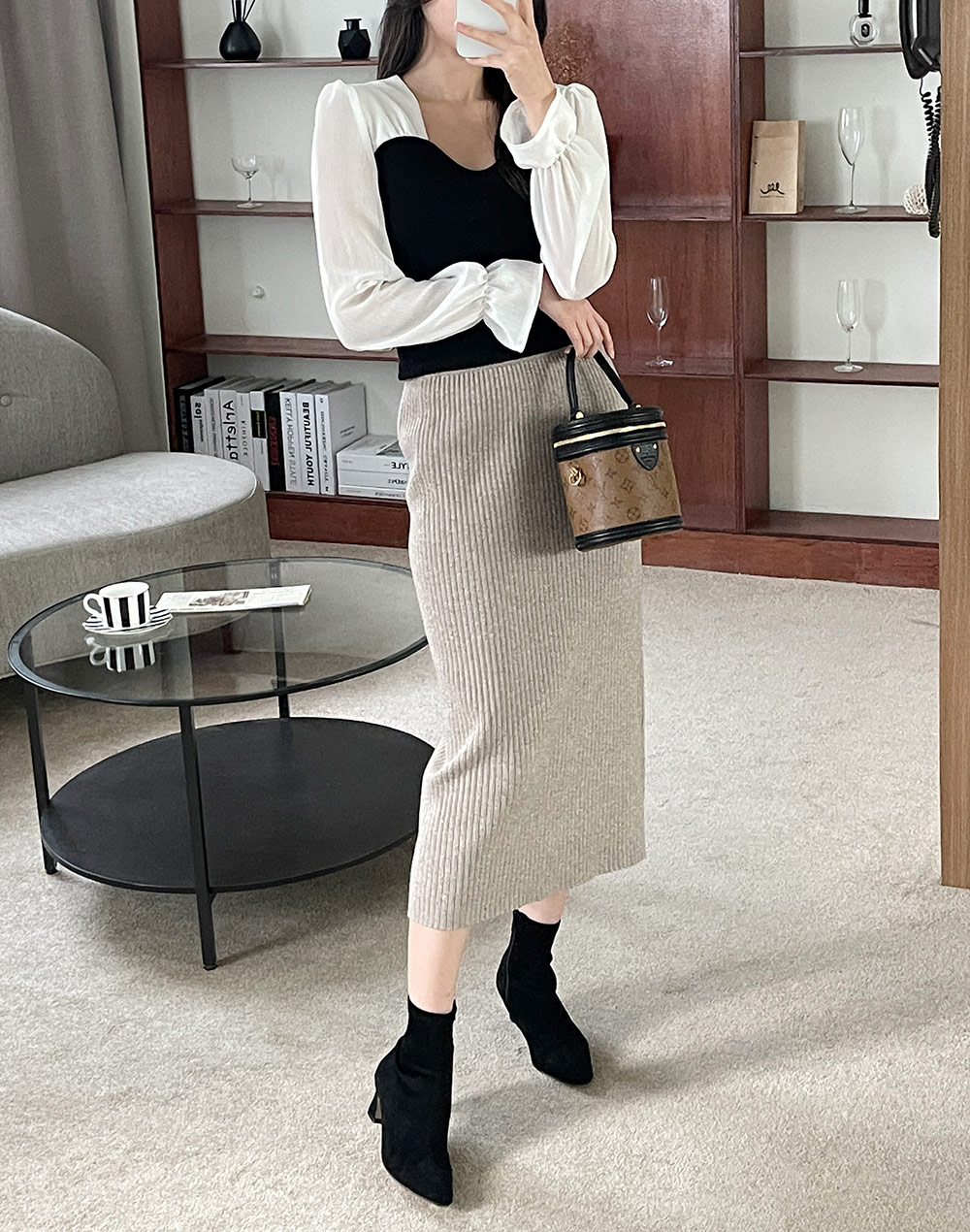 ハートネックシアースリーブTシャツ | DHOLIC | 詳細画像12