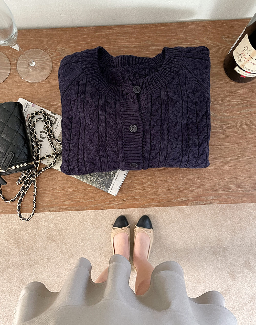 ラウンドラグランケーブルカーディガン | DHOLIC | 詳細画像8