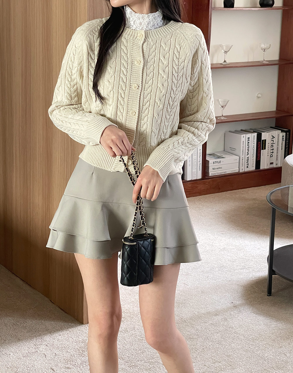 ラウンドラグランケーブルカーディガン | DHOLIC | 詳細画像12