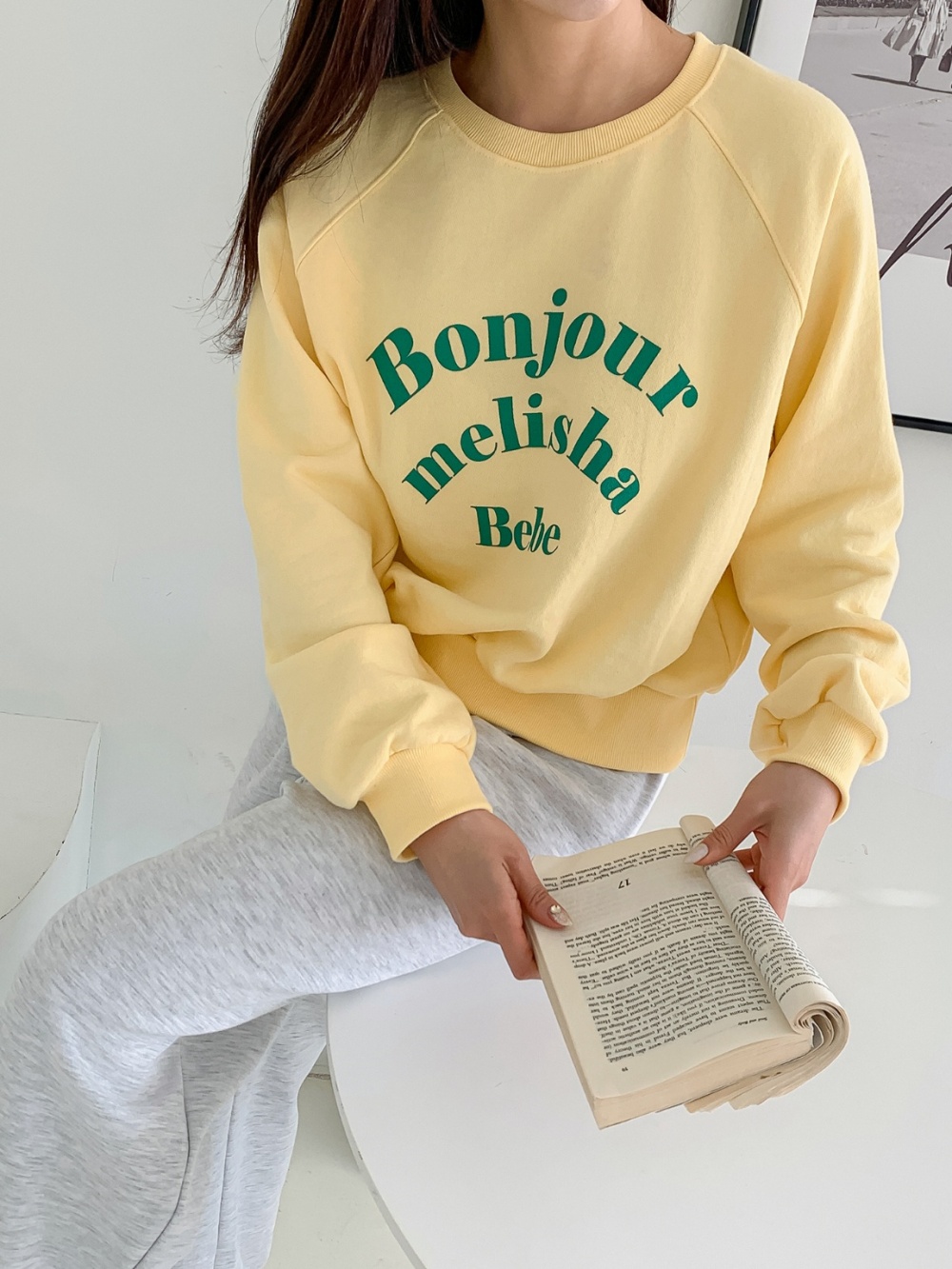 Bonjourラグランスウェット | 詳細画像15
