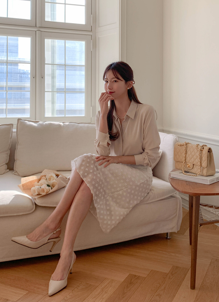 フライフロントとろみシャツ | レディースファッション通販 - DHOLIC