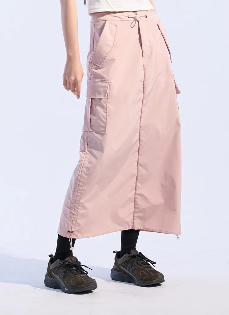 シャーリングカーゴナイロンスカート(PINK) | 詳細画像1