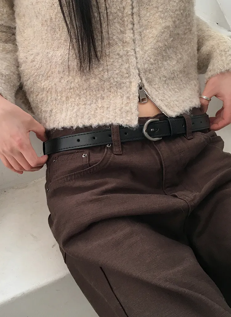 ステッチラウンドバックルベルト | WONDERWONDER | 詳細画像1
