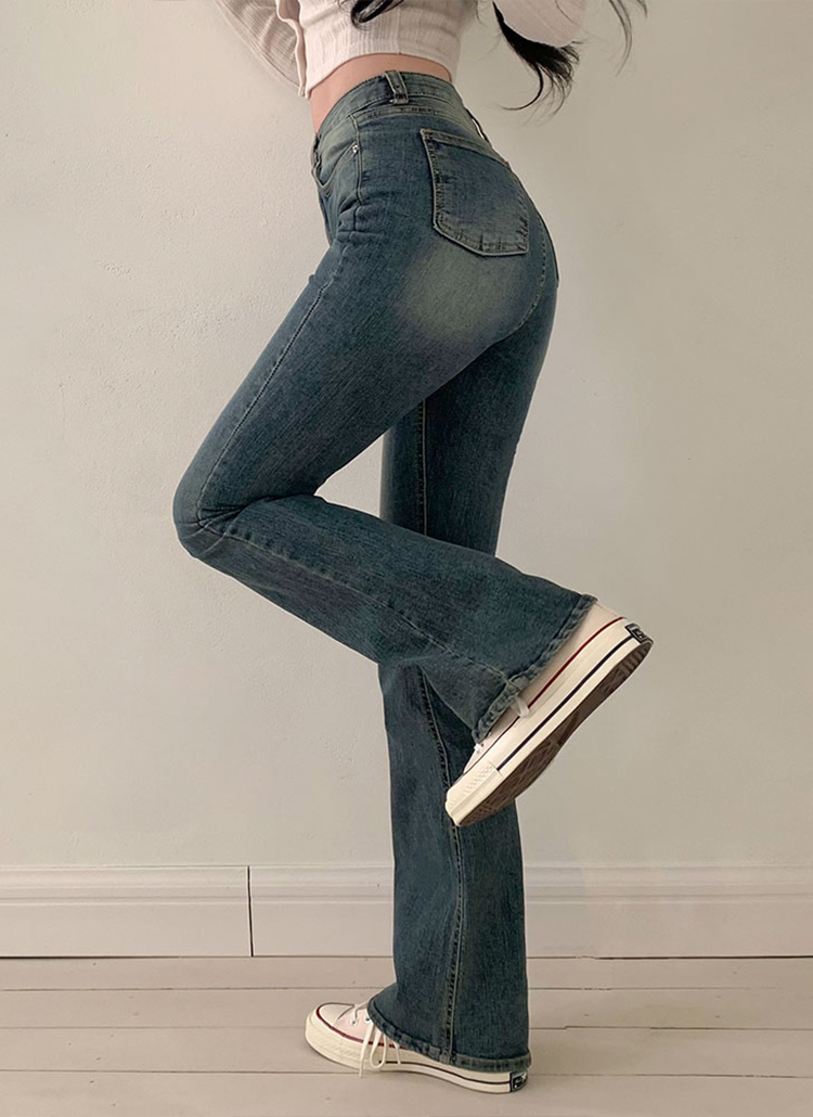 2TYPEビンテージ風ウォッシュフレアデニムパンツ | レディースファッション通販 - DHOLIC