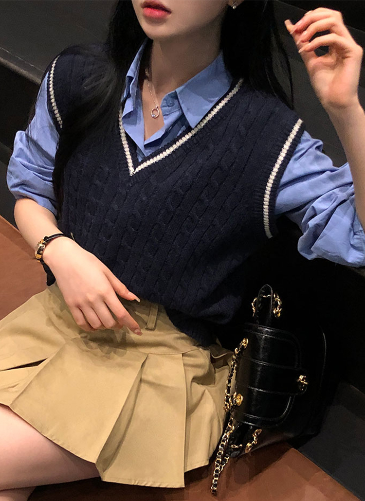 beidelli made]ケーブルチルデンニットベスト | レディース