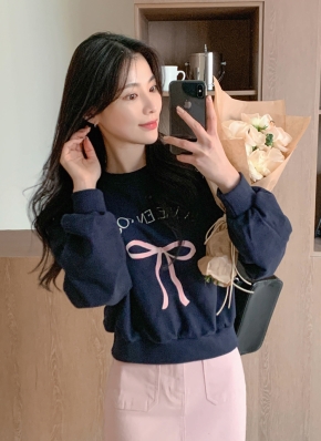 ゴルフウェア トレーナー 韓国 DHolic ロゴバック配色スウェット ゴルフウェア トレーナー 韓国 DHolic ロゴバック配色スウェット