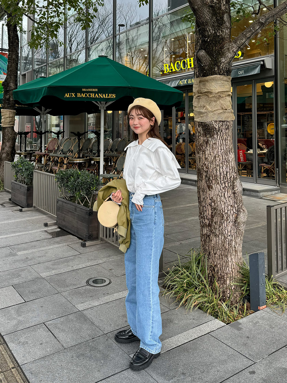 フェイクレザーパッチストレートデニムパンツ | 詳細画像13