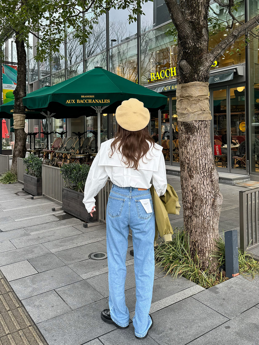 フェイクレザーパッチストレートデニムパンツ | 詳細画像14