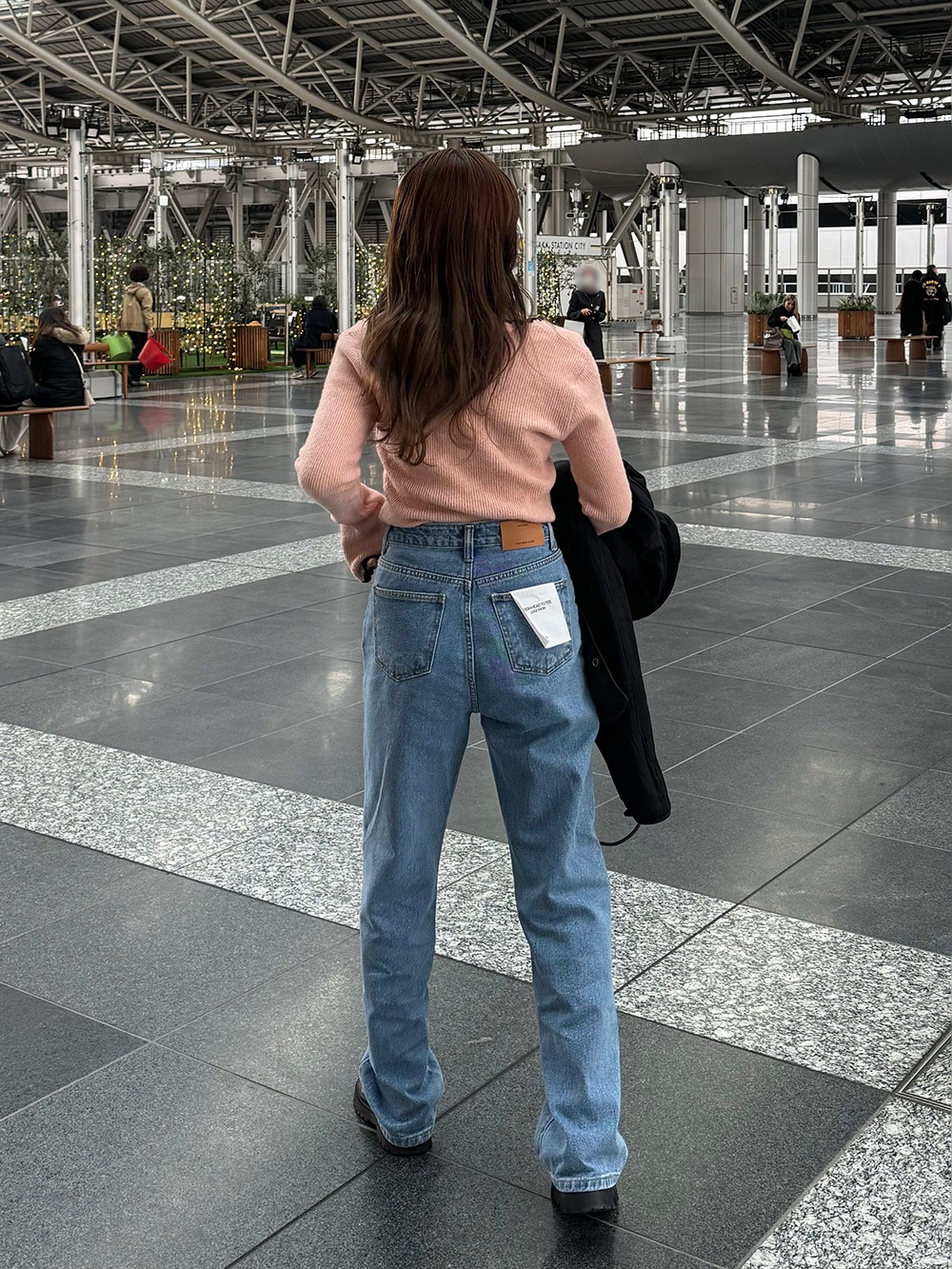 フェイクレザーパッチストレートデニムパンツ | 詳細画像15