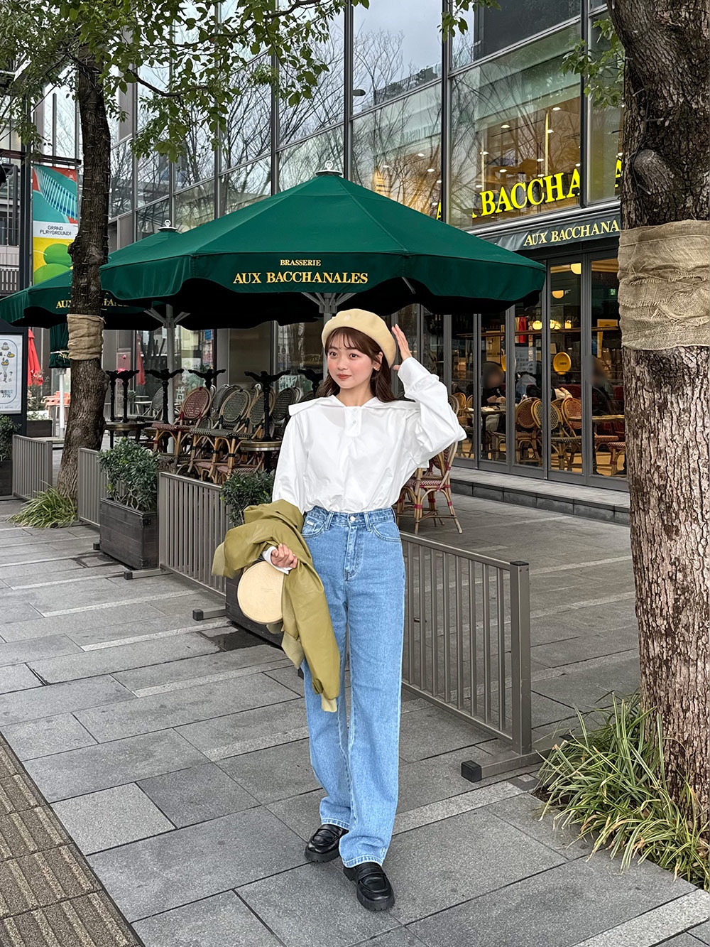フェイクレザーパッチストレートデニムパンツ | 詳細画像23