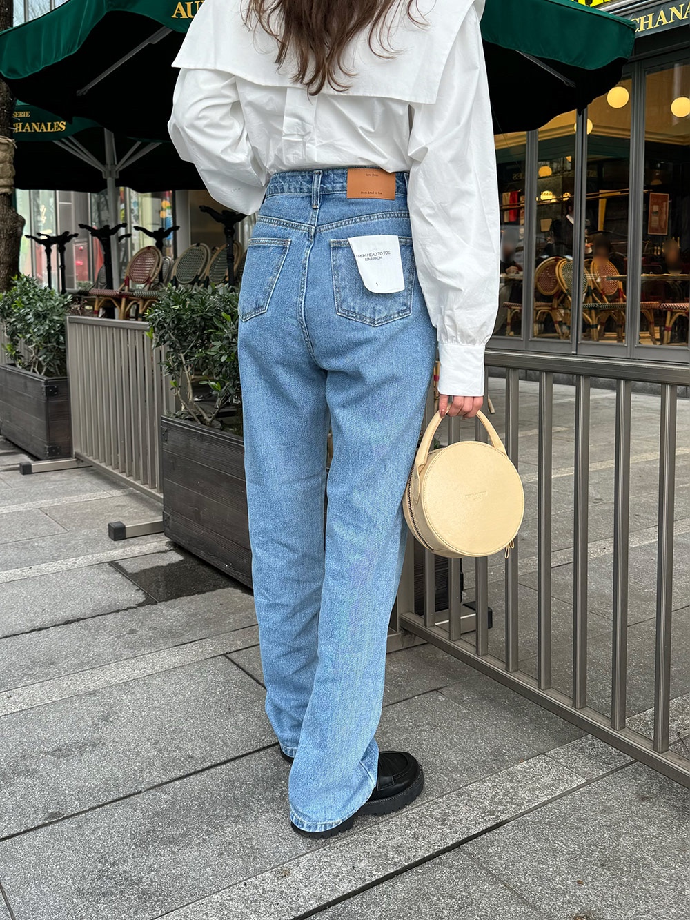 フェイクレザーパッチストレートデニムパンツ | 詳細画像28
