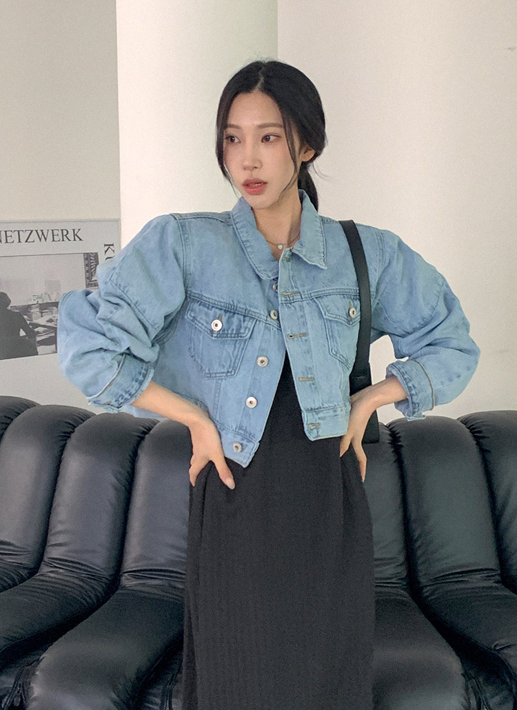 クロップドポケットデニムジャケット | レディースファッション通販