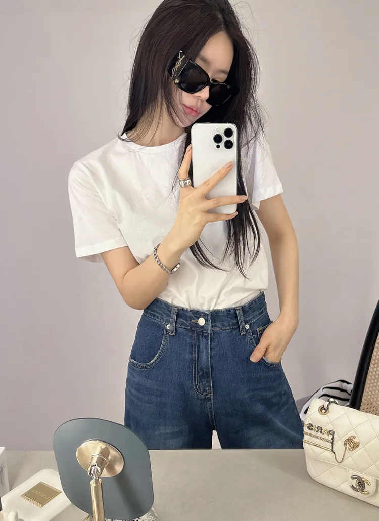 ベーシックコットン半袖Tシャツ | partysu | 詳細画像1