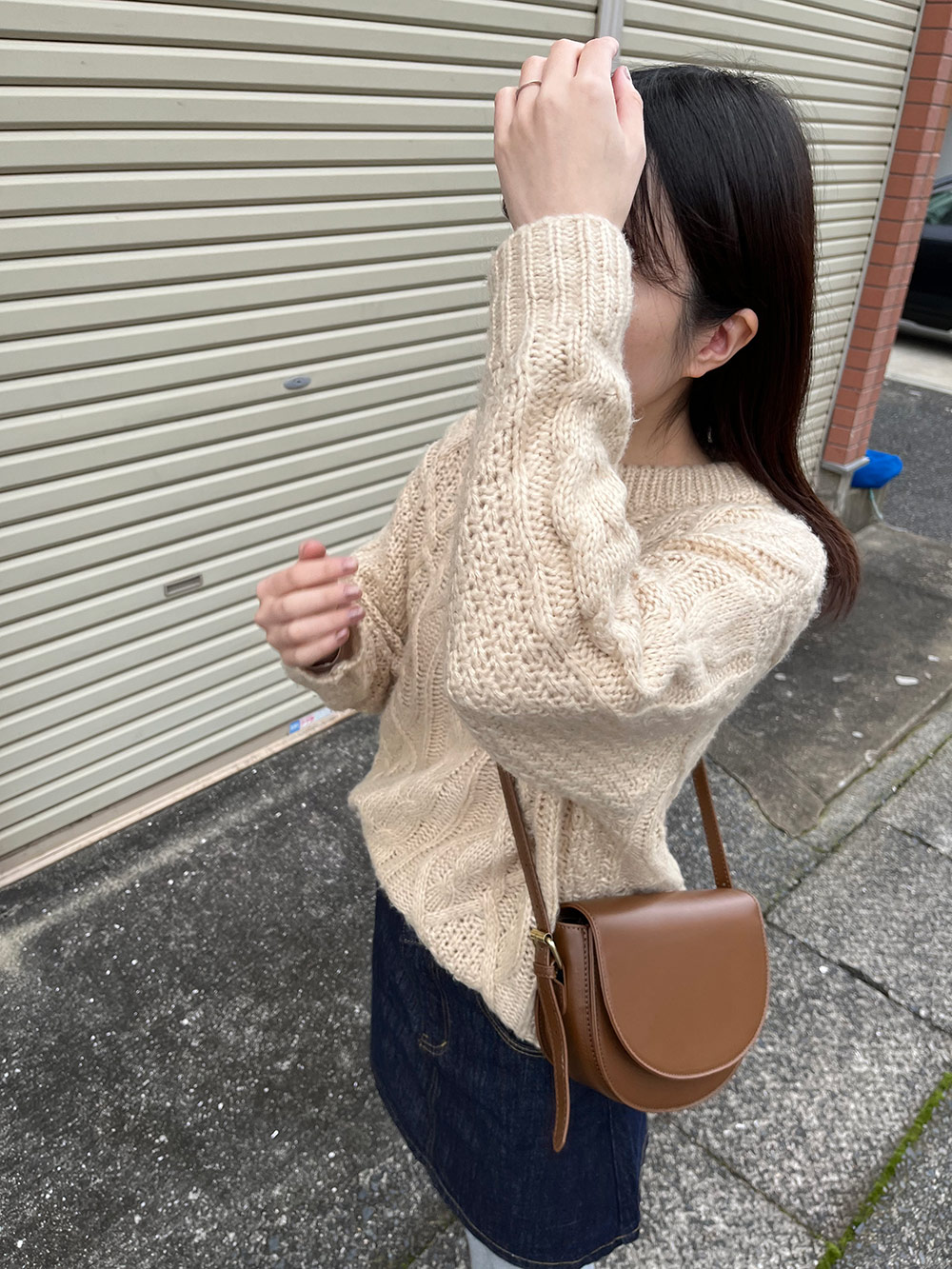 ハーフムーンフェイクレザーバッグ | 詳細画像15