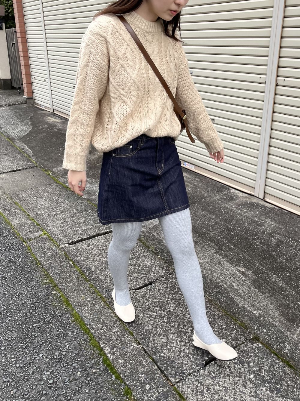 DimMoire ディムモアール デニムラップミニスカート グレー