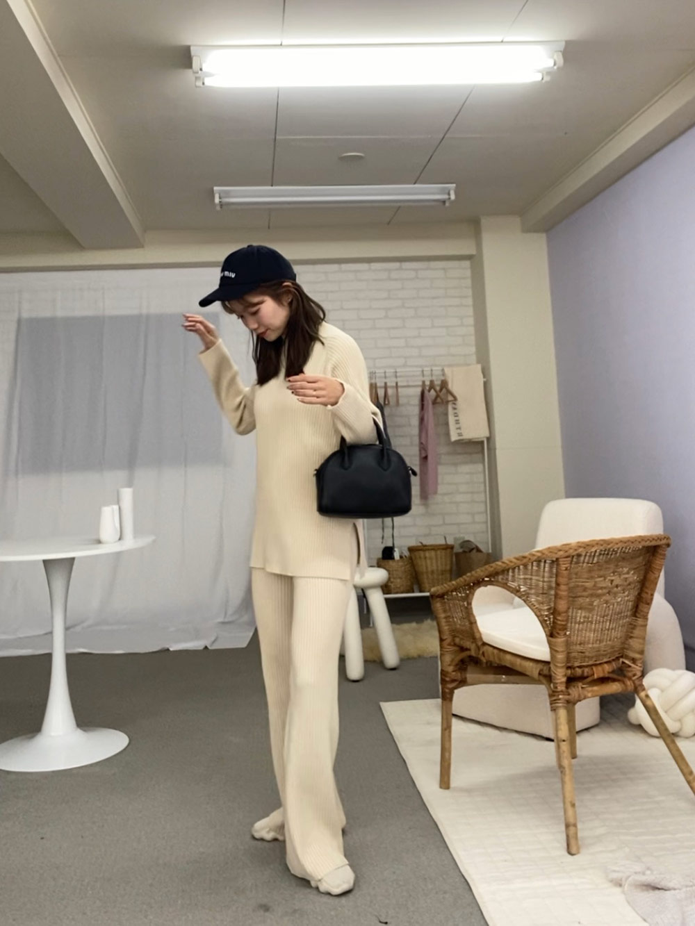 もちもちリブニット&パンツSET | レディースファッション通販