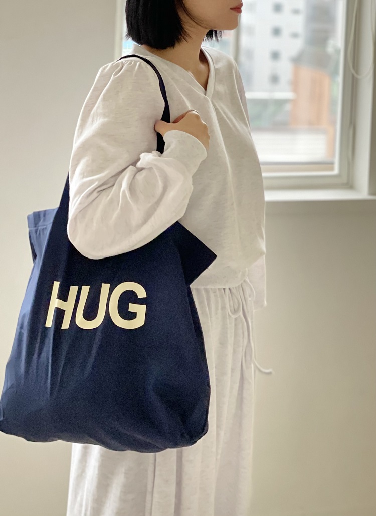 Rough & Swell ネイビー トートバッグ ビッグロゴ・トート 美品 ゴルフ