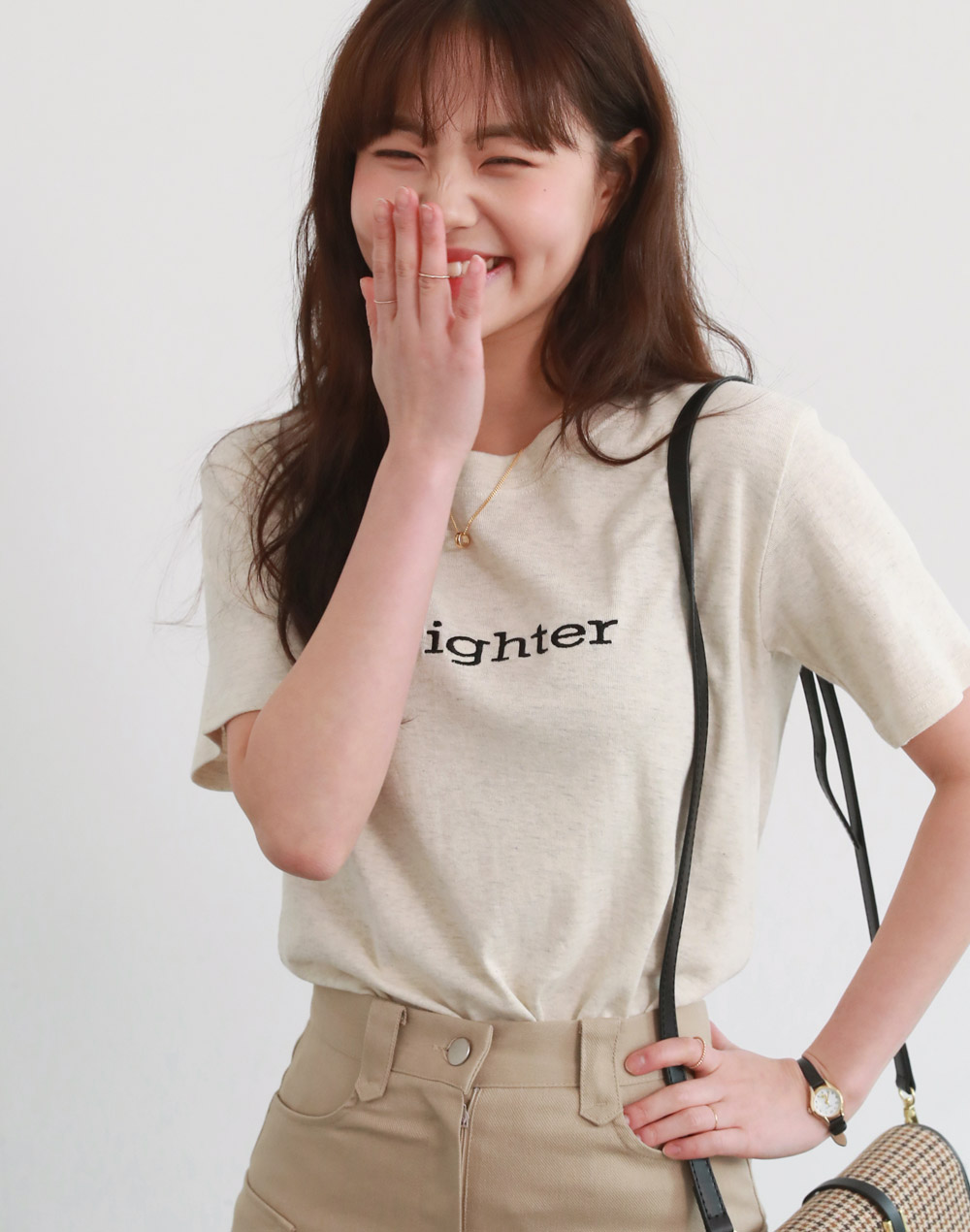 brighter刺繍半袖Tシャツ | DHOLIC | 詳細画像3