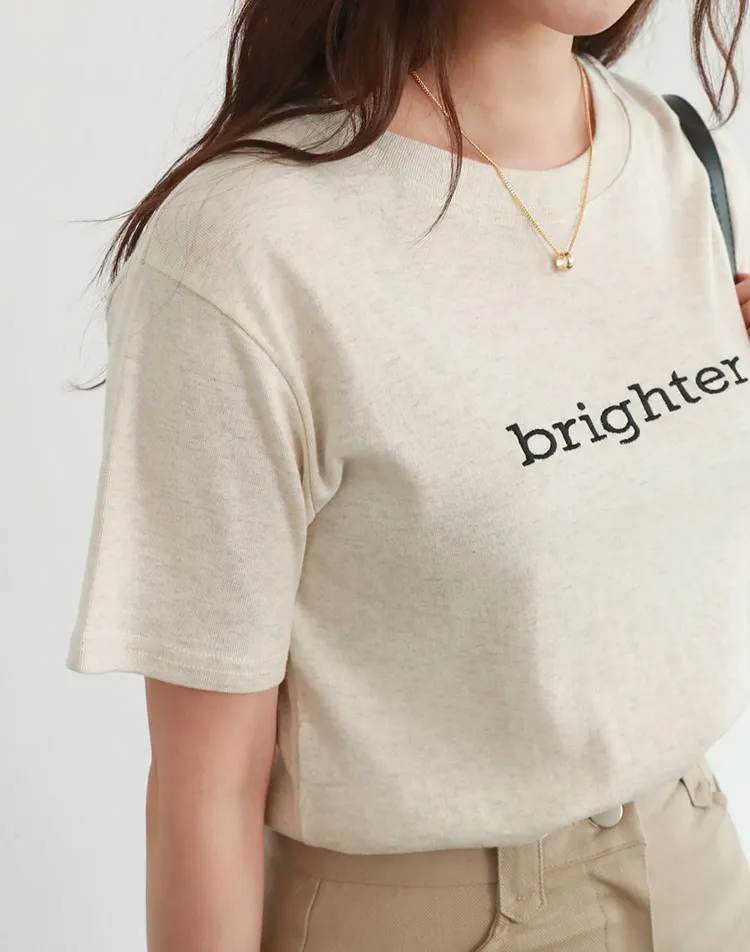 brighter刺繍半袖Tシャツ | DHOLIC | 詳細画像1