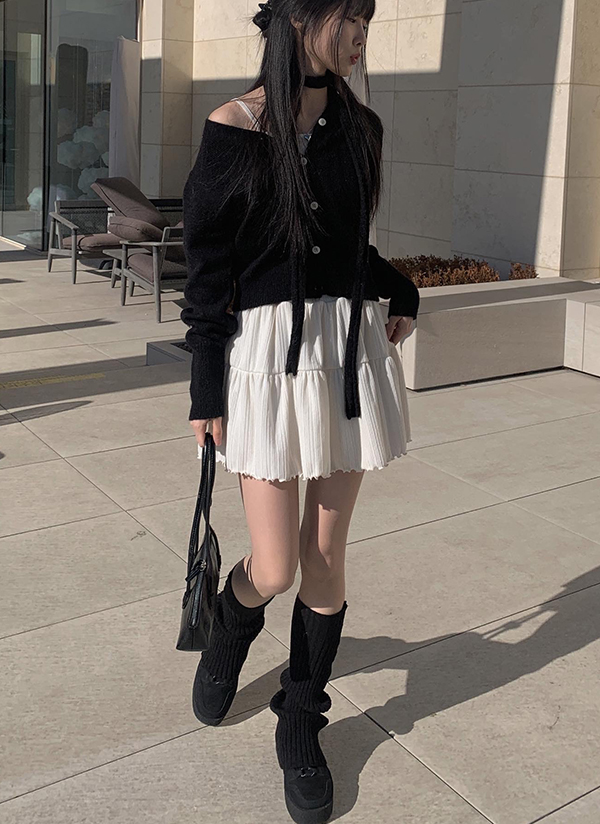 パンツ裏地ティアードミニスカート | レディースファッション通販 - DHOLIC