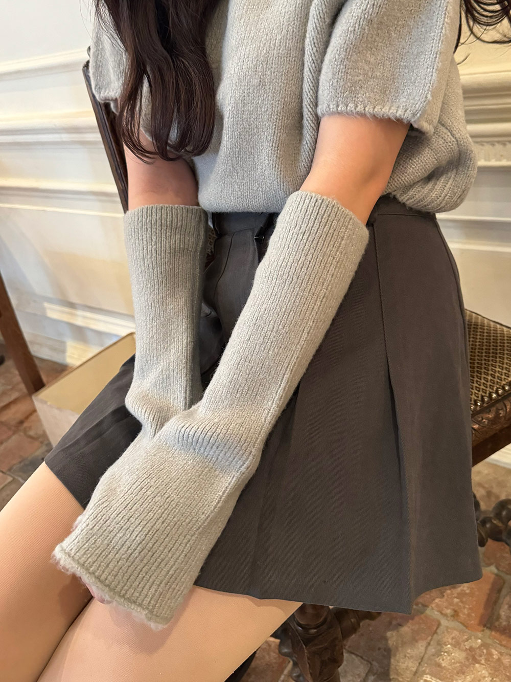 パンツ裏地プリーツミニスカート | レディースファッション通販