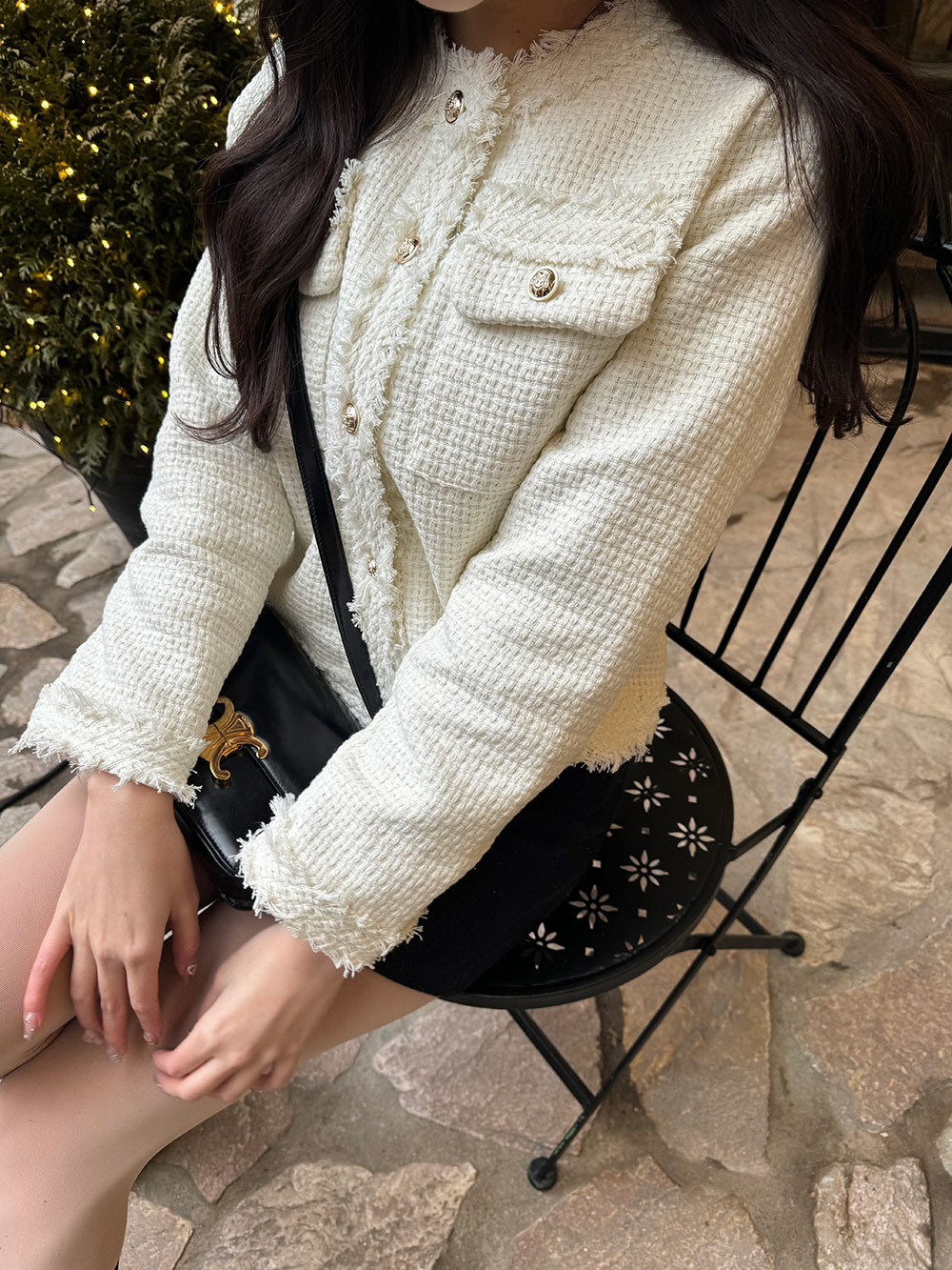ツイードアイボリージャケット | レディースファッション通販 - DHOLIC