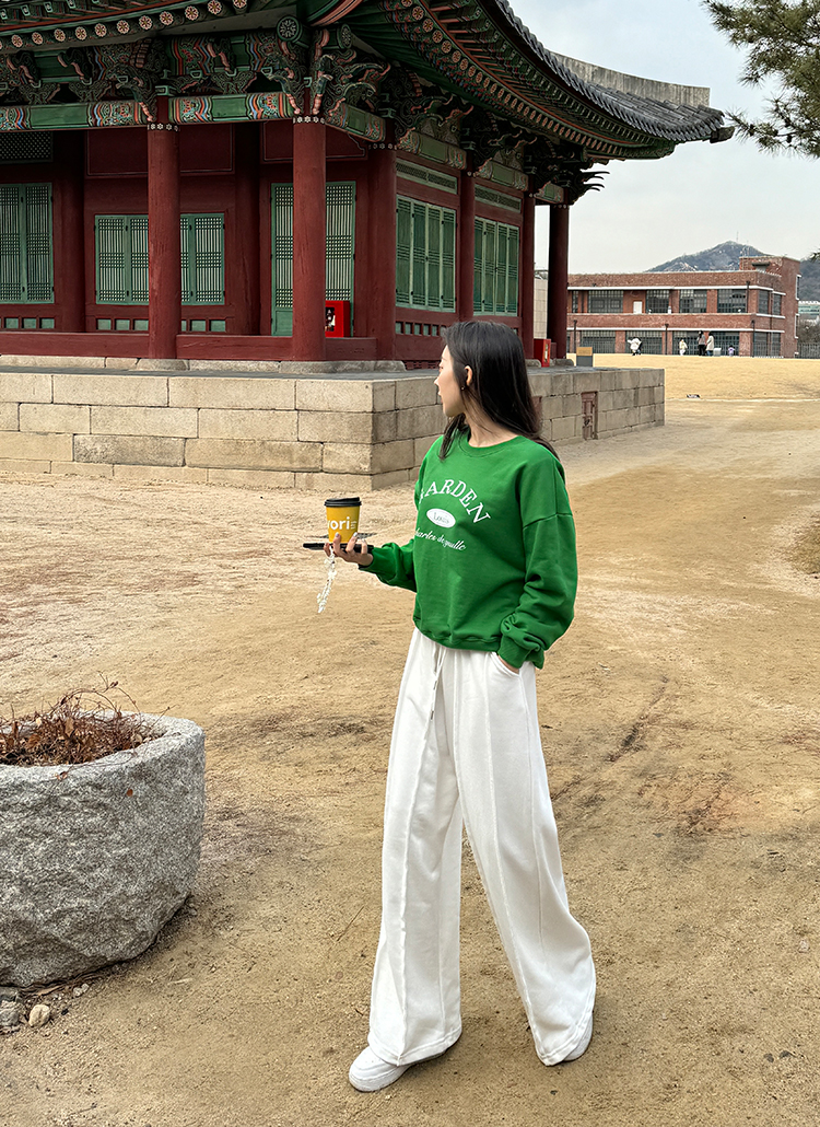 フロントプレスワイドスウェットパンツ | レディースファッション通販