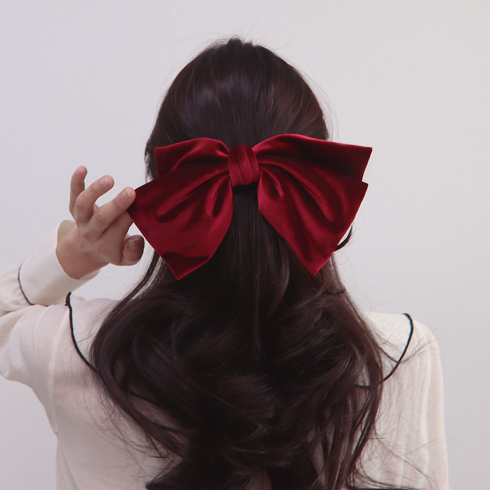 ビッグベロアリボンバレッタ | レディースファッション通販 - DHOLIC