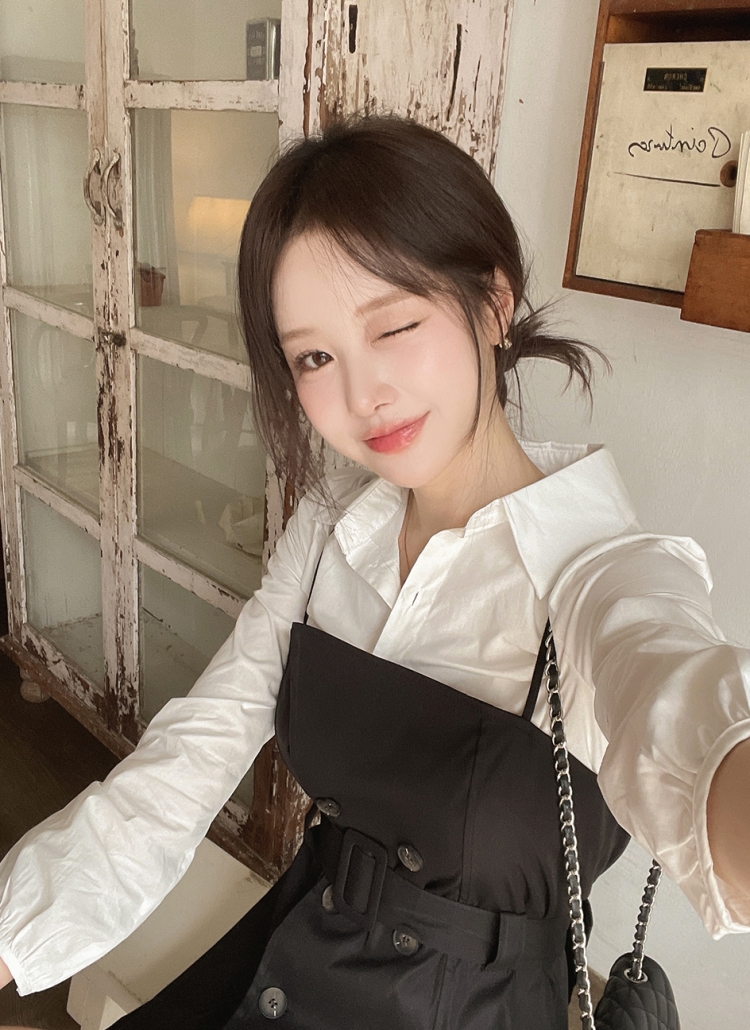 ベルト付トレンチビスチェワンピ&パフシャツSET | レディース