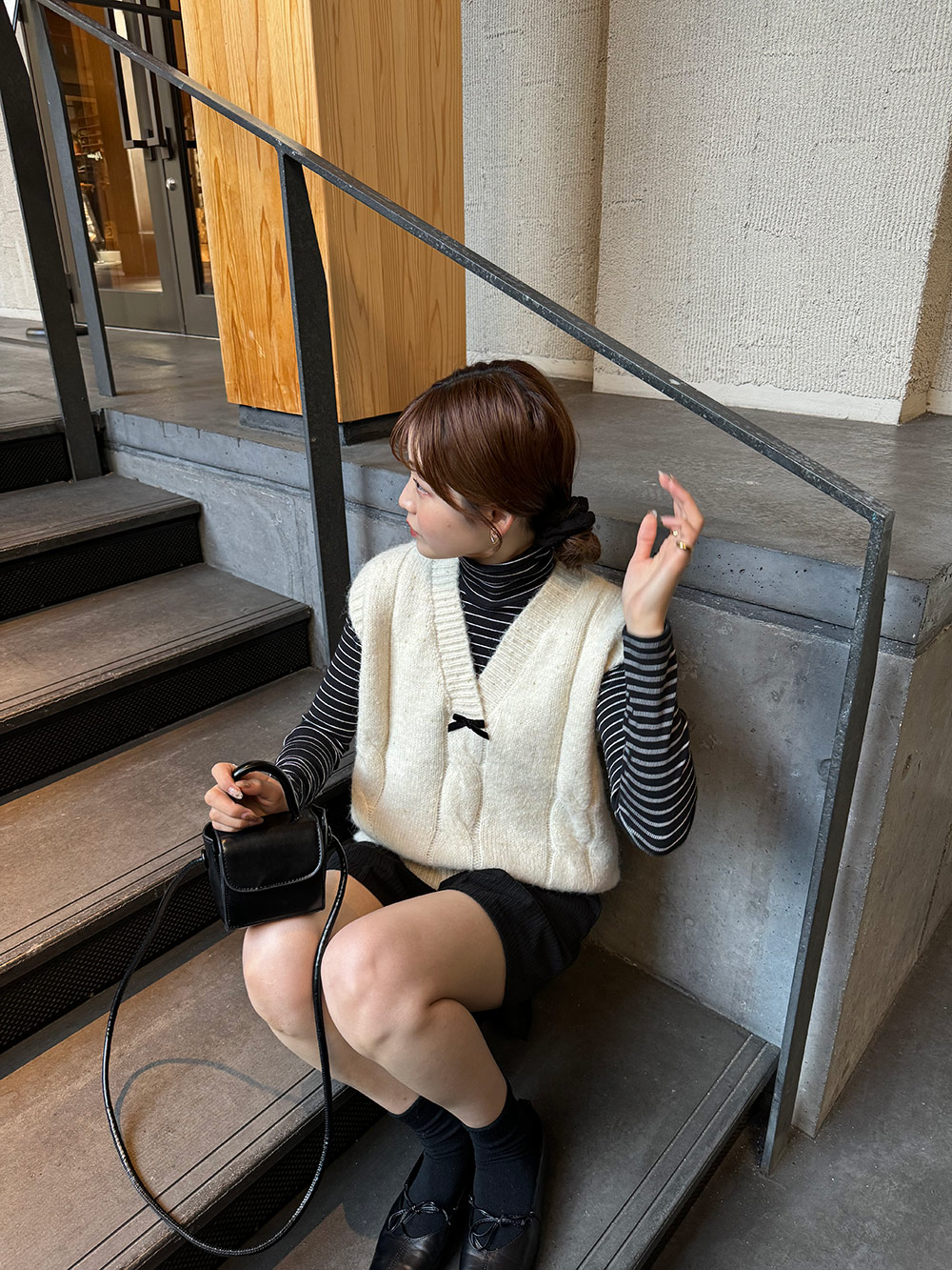 ウール混リボンポイントニットベスト | 詳細画像20