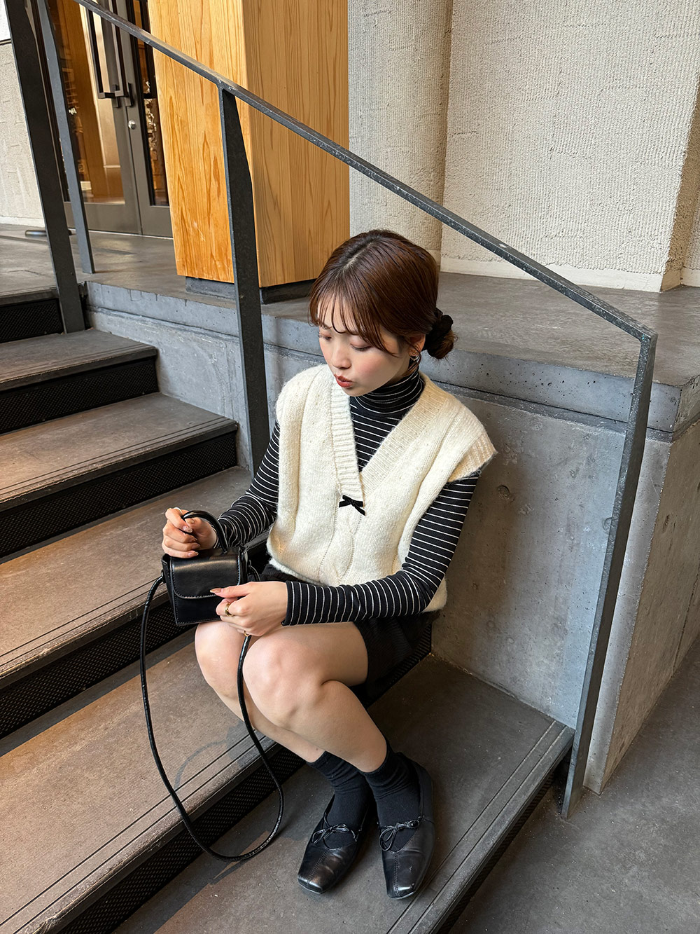 ウール混リボンポイントニットベスト | 詳細画像21