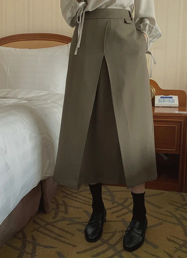 ラップ風ピンタックスカート | fromheadtotoe | 詳細画像1