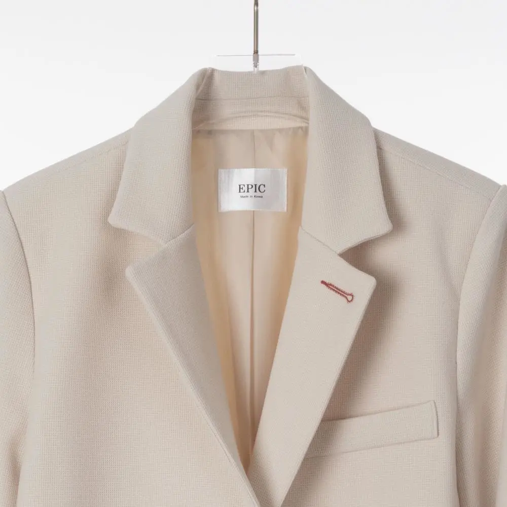 ステッチフラワーホールワッフルジャケット | レディース