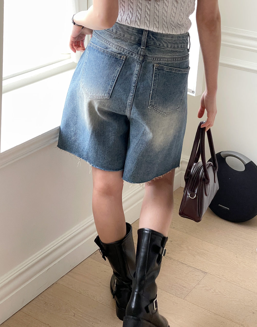 カットオフハーフデニムパンツ | DHOLIC | 詳細画像8