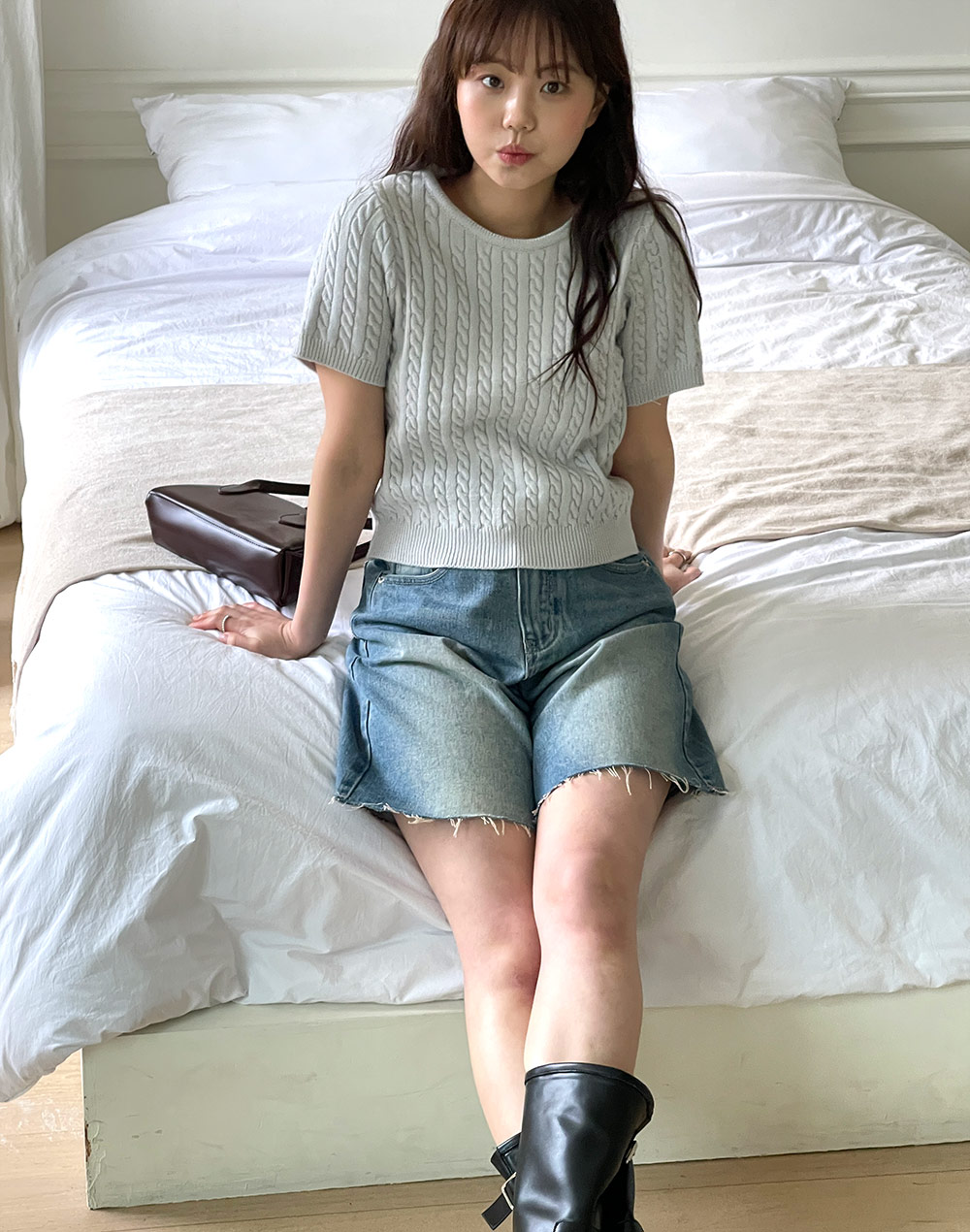 カットオフハーフデニムパンツ | DHOLIC | 詳細画像5