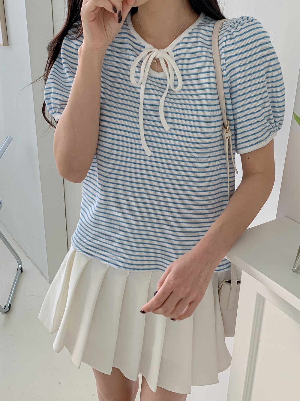 ボーダー半袖パフリボンTシャツ | 詳細画像10