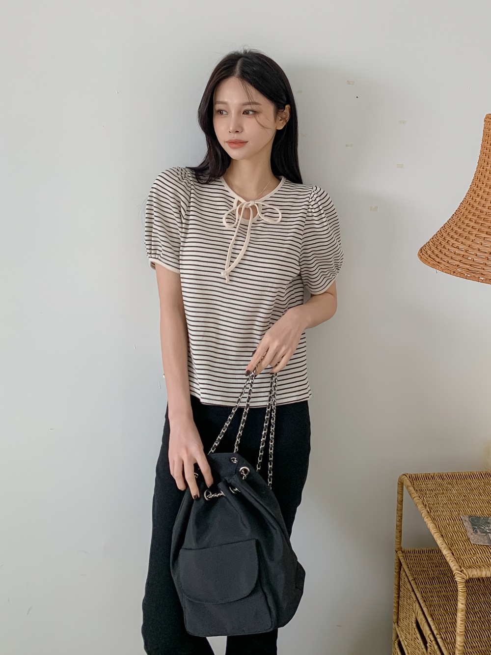 ボーダー半袖パフリボンTシャツ | 詳細画像17