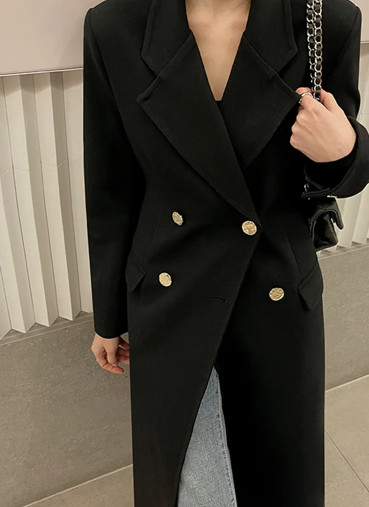 N281◯ 新品 theory レディース ウールコート 金ボタン パールボタン 