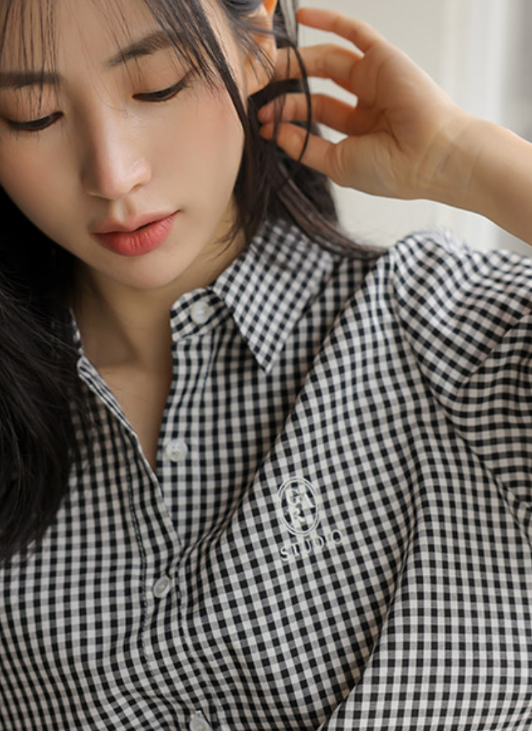 バーバリーブルーレーベル ギンガムチェック シャツ リボン ホース刺繍 美品 バーバリーブラックレーベル BURBERRY BLACK LABEL ホース