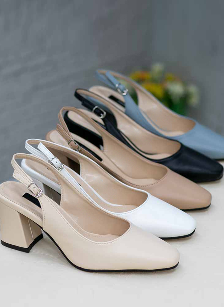 チャンキーヒールスリングバックパンプス | レディース