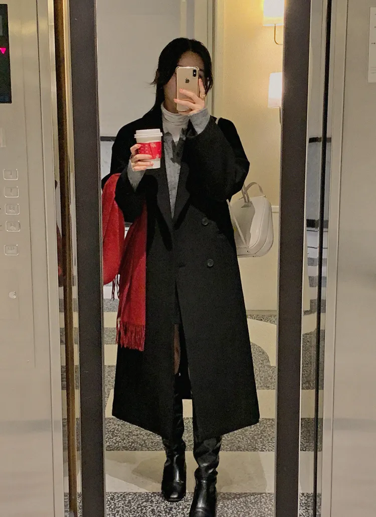 テーラードダブルロングコート | hotping | 詳細画像1