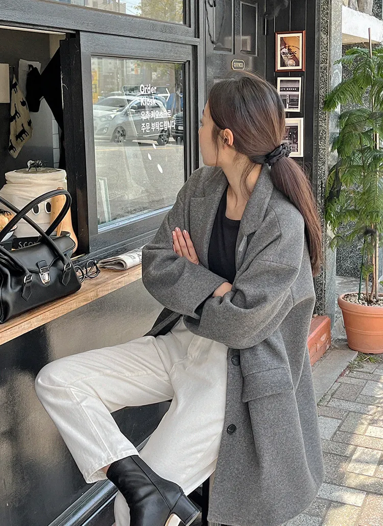 テーラードウール混シングルコート | hotping | 詳細画像1