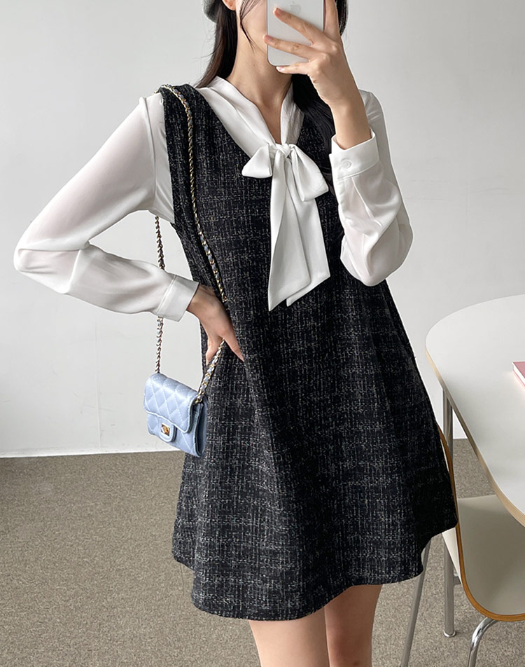 2WAYツイードノースリワンピース | レディースファッション通販 - DHOLIC