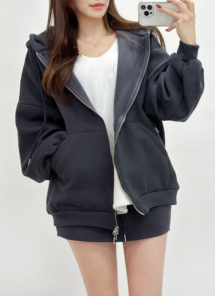 裏起毛オーバージップパーカー | レディースファッション通販 - DHOLIC