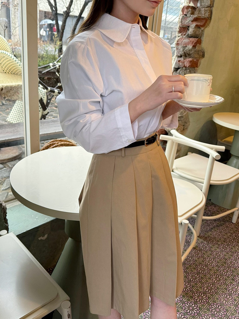 エントワ entwa シャツ 半袖 無地 コットン F 茶 ブラウン レディース 25ss_ds_pink2.jpg?v=1738391689