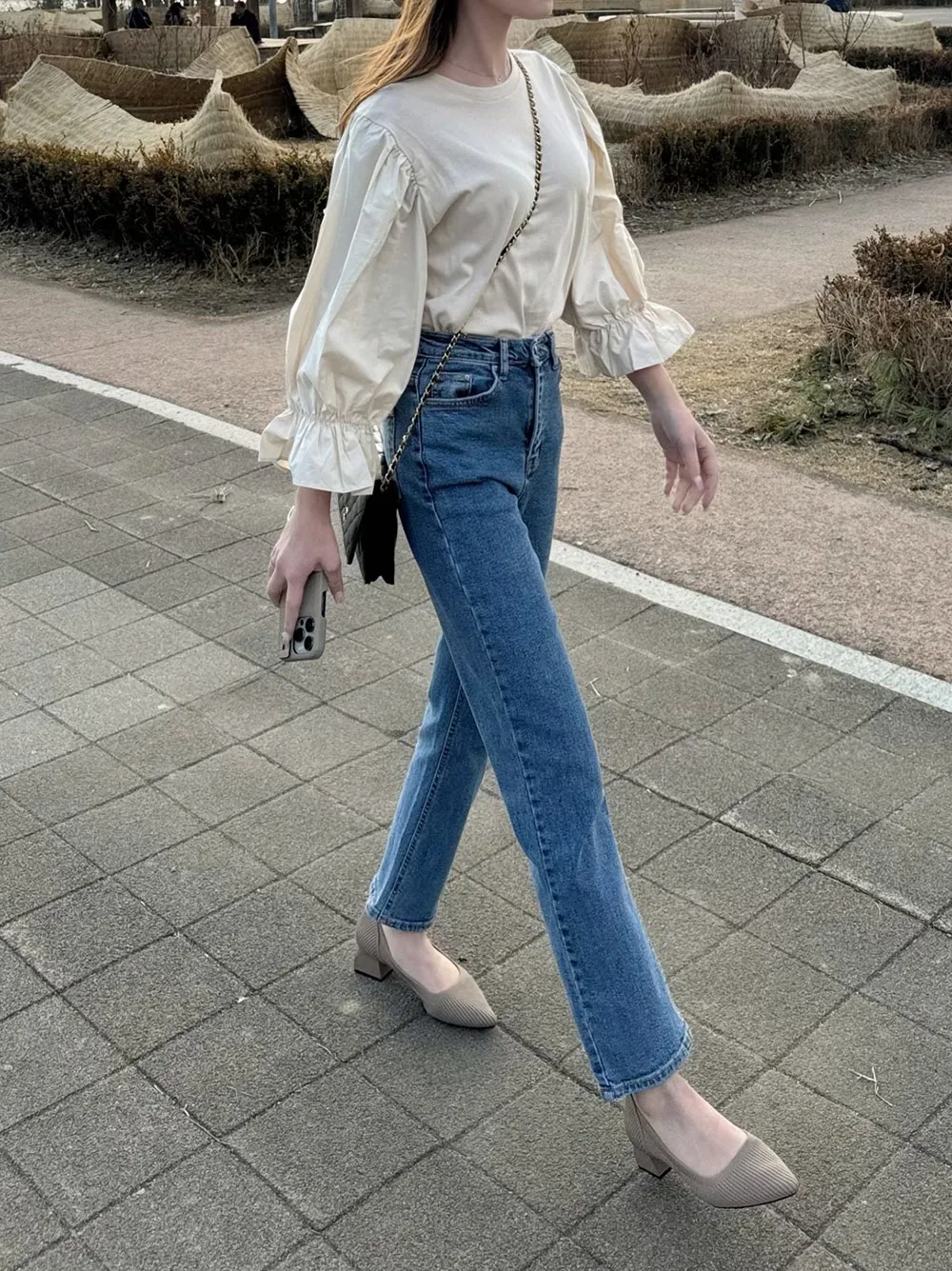 クロップドストレートデニムパンツ | レディースファッション通販 - DHOLIC 