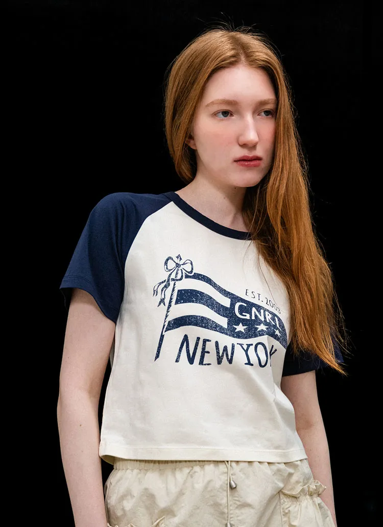 NYラグラン半袖Tシャツ(NAVY) | GENERALIDEA | 詳細画像1