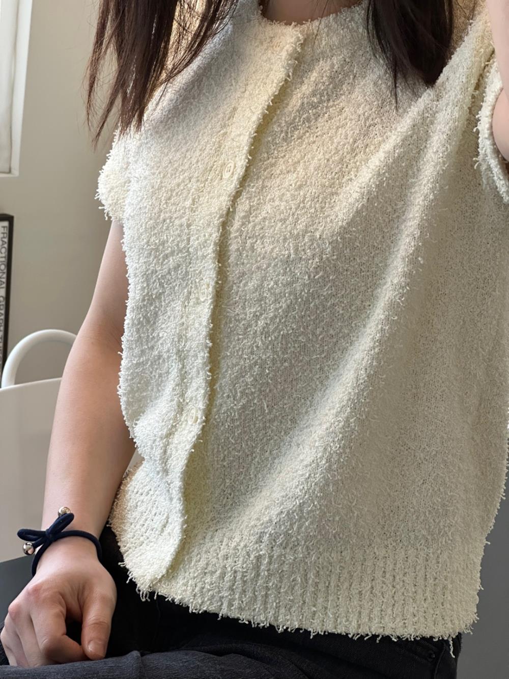 2TYPEブークレクロップド半袖カーディガン | レディースファッション